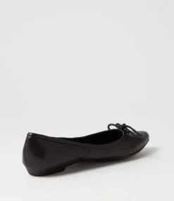 Clearance Midas Shoes Geddie Black Leather Flat Shoes