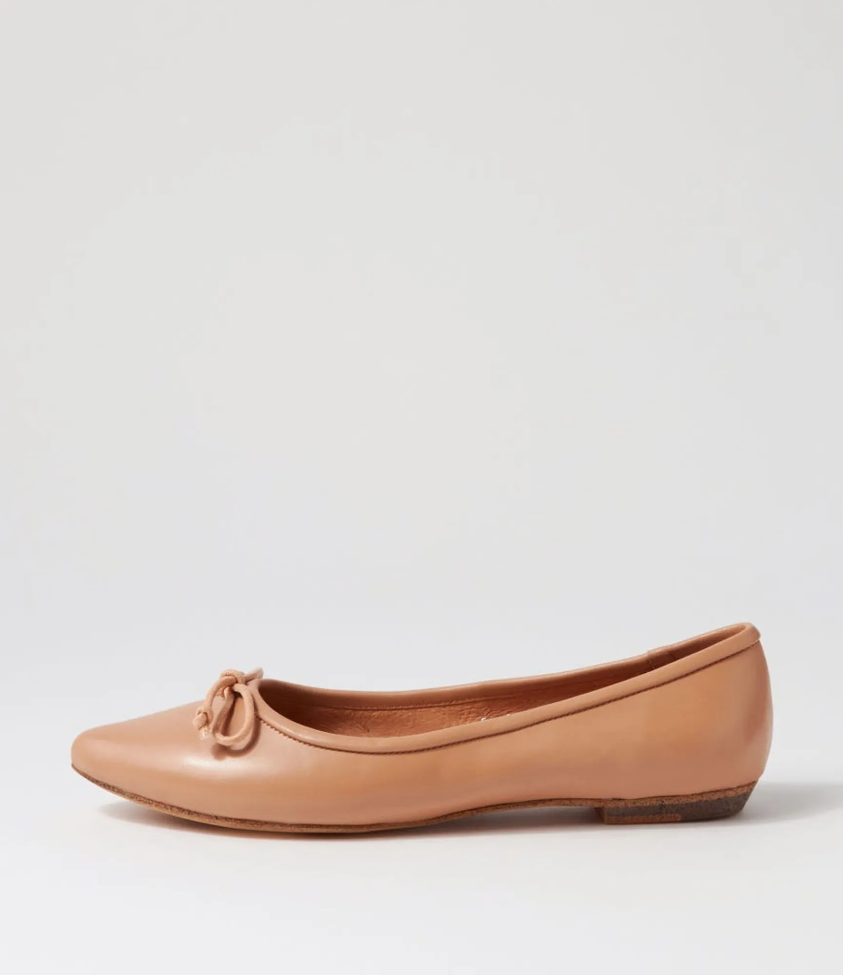 Outlet Midas Shoes Geddie Camel Leather Flat Shoes