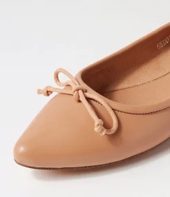 Outlet Midas Shoes Geddie Camel Leather Flat Shoes
