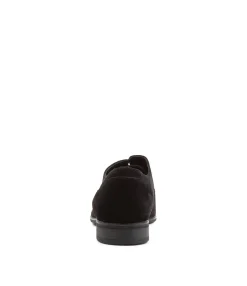 Online Midas Shoes Geliah Black Suede Lace Up Flats