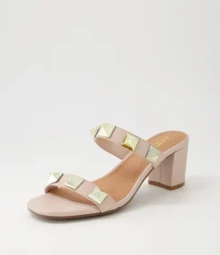 New Midas Shoes Gemani Nude Leather Sandals