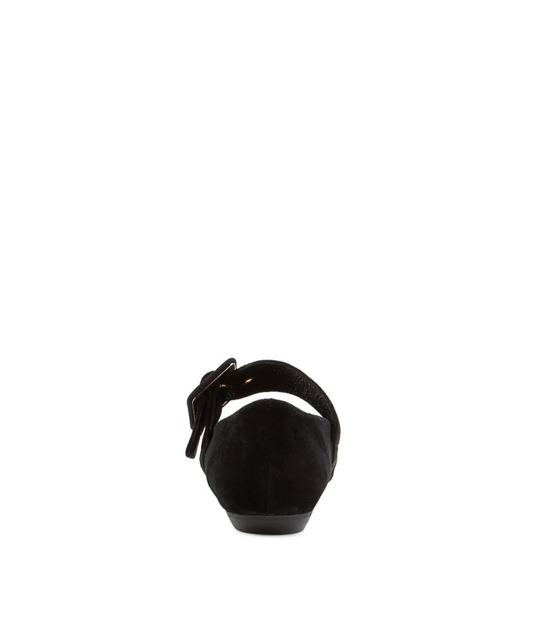 Outlet Midas Shoes Georgine Black Suede Flat Shoes