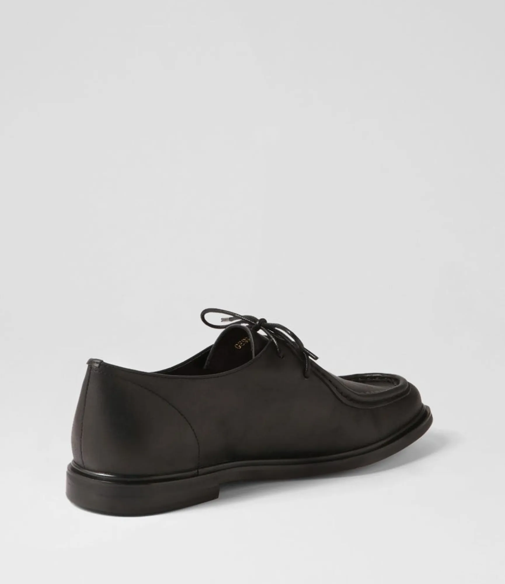 Best Midas Shoes Gessie Black Shine Leather Lace Up Flats