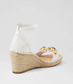 Shop Midas Shoes Geysi White Natural Rope Leather Sandals