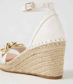Shop Midas Shoes Geysi White Natural Rope Leather Sandals