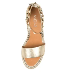 Clearance Midas Shoes Gigi Pale Gold Leather