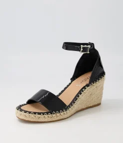 Sale Midas Shoes Gigo Black Patent Leather Espadrilles