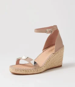 Hot Midas Shoes Gillies Rose Leather Wedges