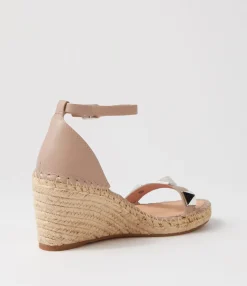 Hot Midas Shoes Gillies Rose Leather Wedges