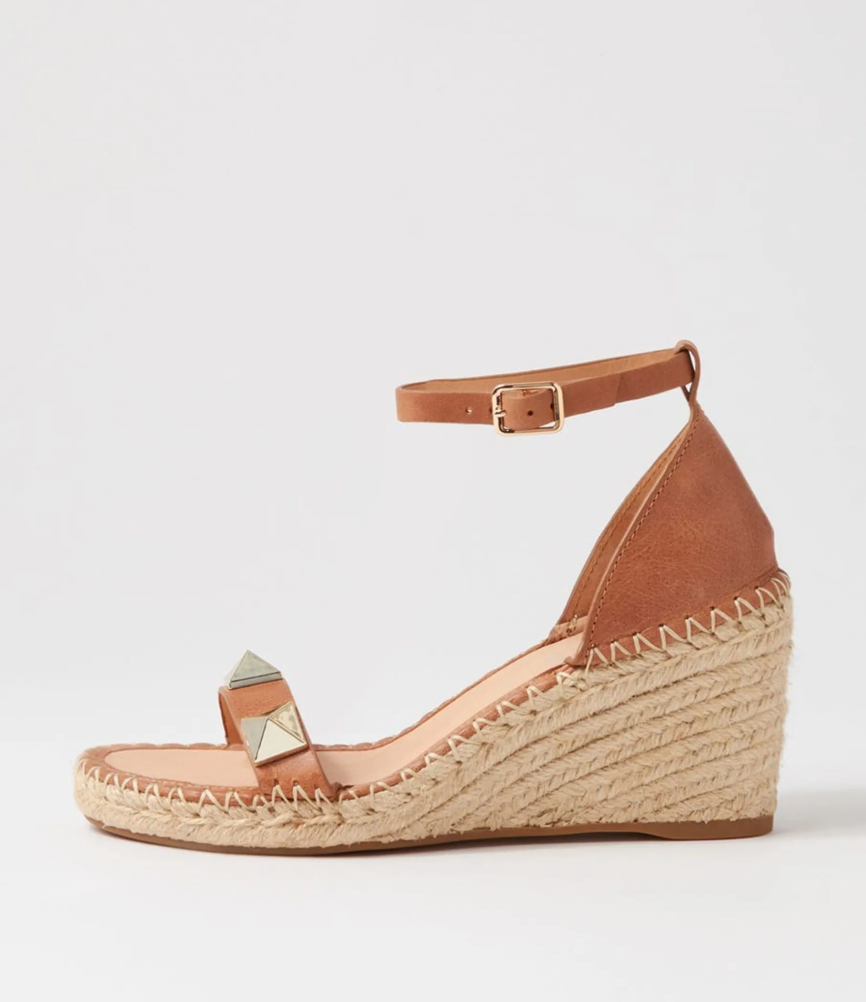 Clearance Midas Shoes Gillies Tan Leather Wedges