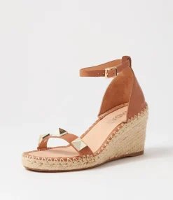 Clearance Midas Shoes Gillies Tan Leather Wedges