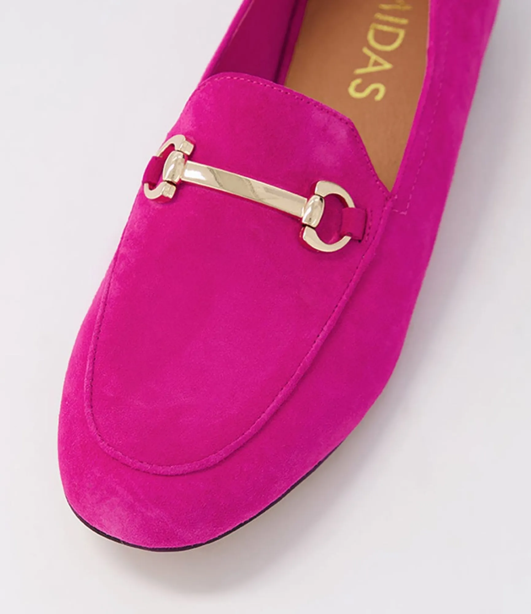 Best Sale Midas Shoes Ginnas Fuchsia Suede Loafers