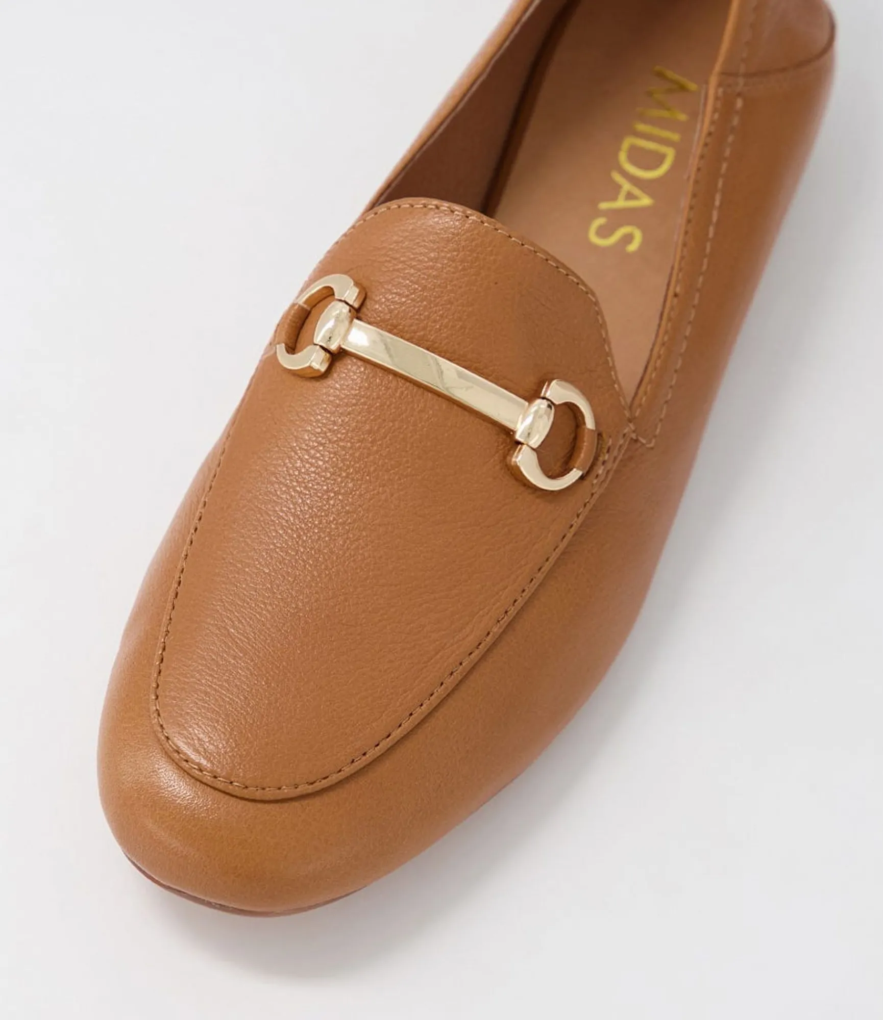 Sale Midas Shoes Ginnas Half Tan Leather Loafers