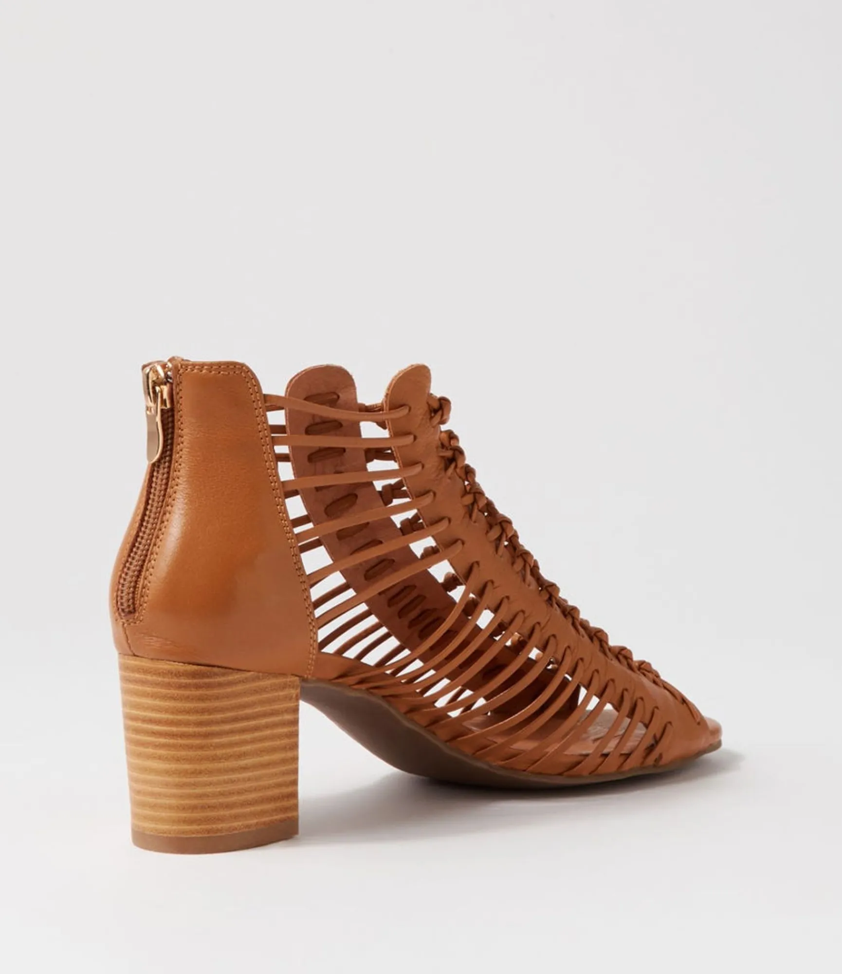Fashion Midas Shoes Glennora Dark Tan Leather Sandals