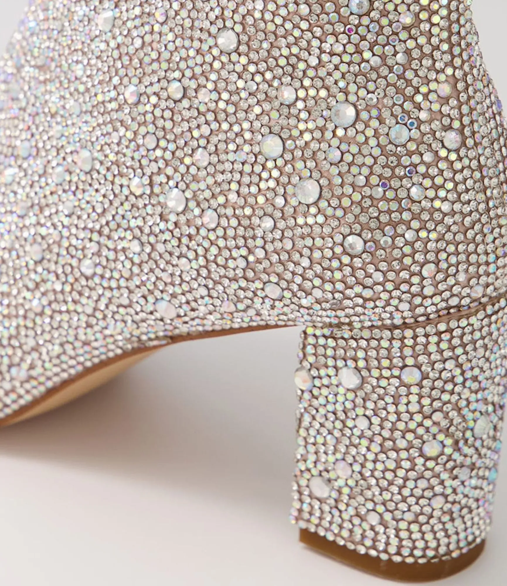 Fashion Midas Shoes Glistin Silver Jewel Fabric Ankle Boots