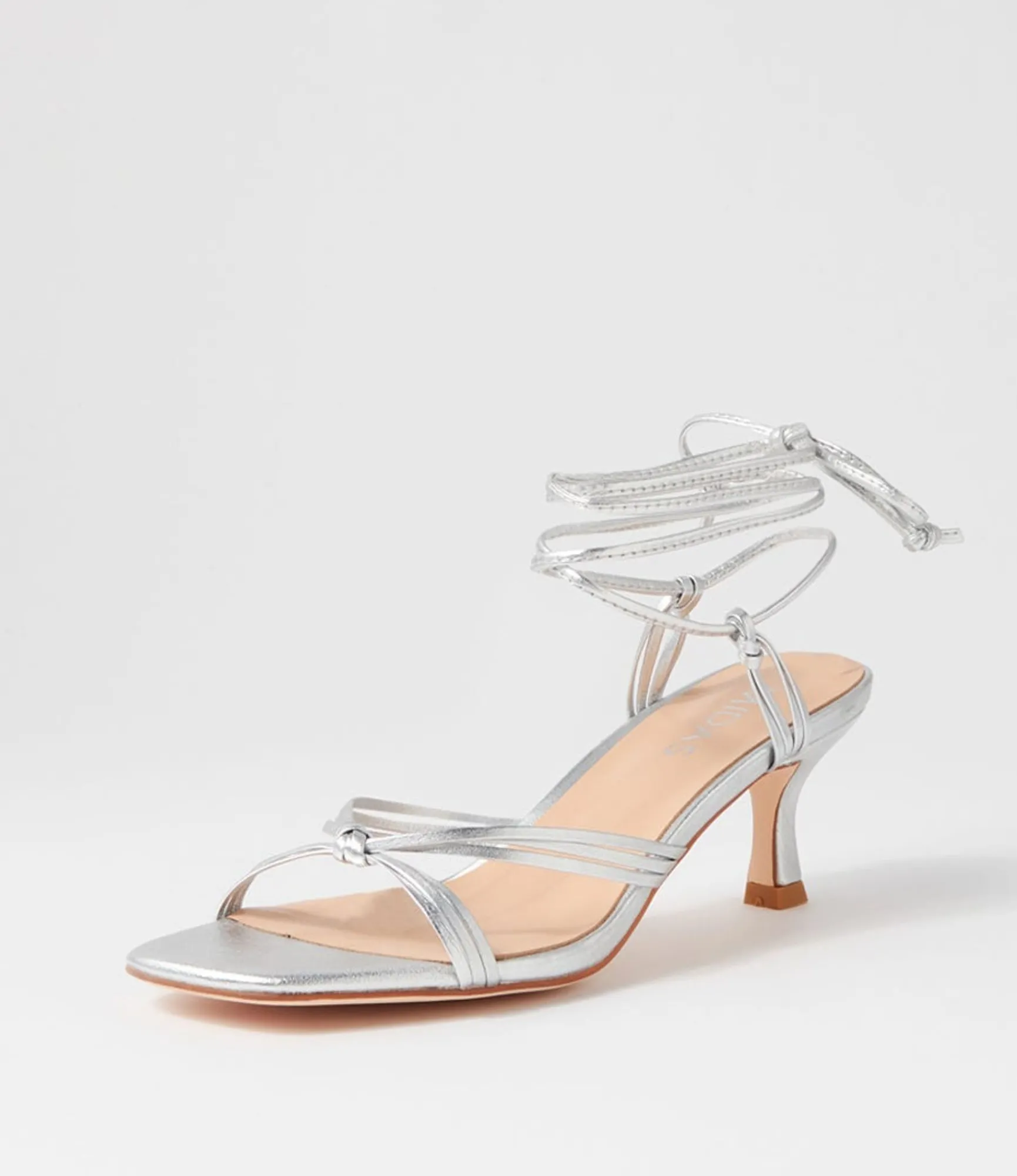 Discount Midas Shoes Goddess Silver Leather Sandals