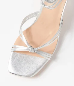 Discount Midas Shoes Goddess Silver Leather Sandals