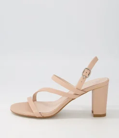 Outlet Midas Shoes Goldy Dark Nude Leather Sandals