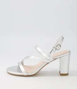 Store Midas Shoes Goldy Silver Leather Sandals
