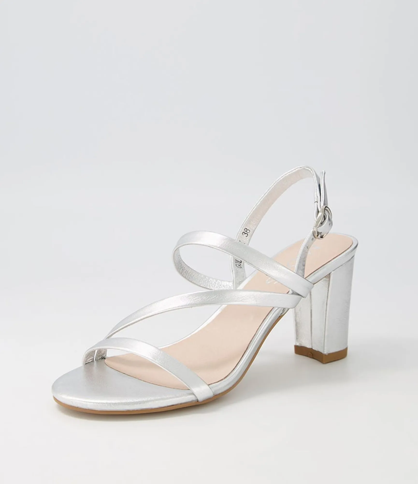 Store Midas Shoes Goldy Silver Leather Sandals