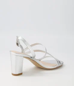 Store Midas Shoes Goldy Silver Leather Sandals