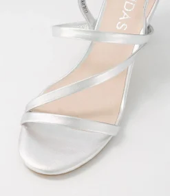 Store Midas Shoes Goldy Silver Leather Sandals