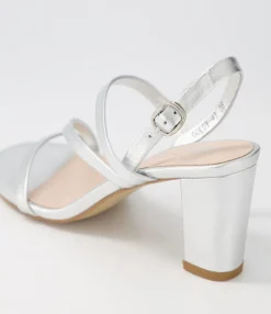 Store Midas Shoes Goldy Silver Leather Sandals