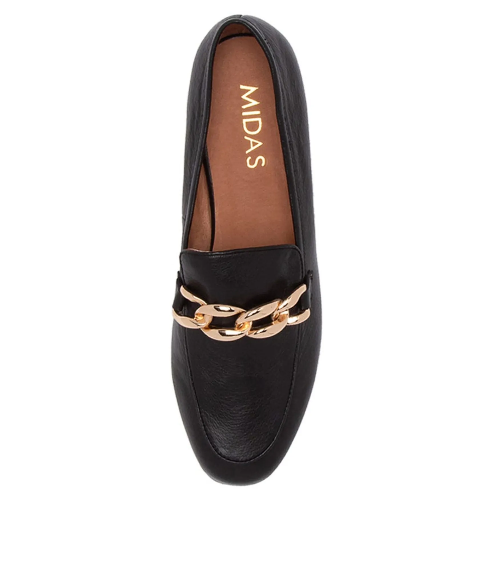 Cheap Midas Shoes Gollish Black Leather Loafers