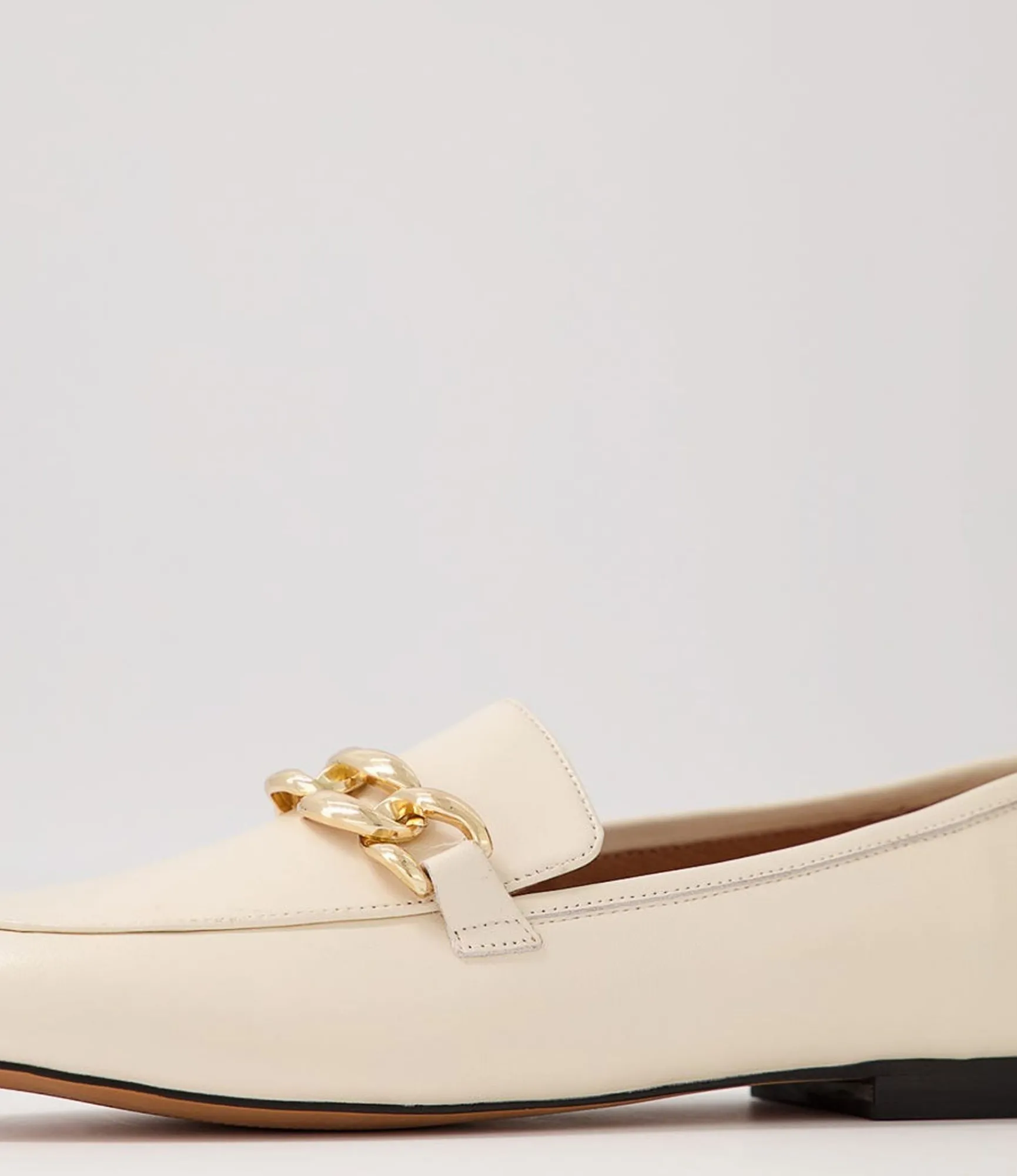 Fashion Midas Shoes Gollish Cream Leather Loafers