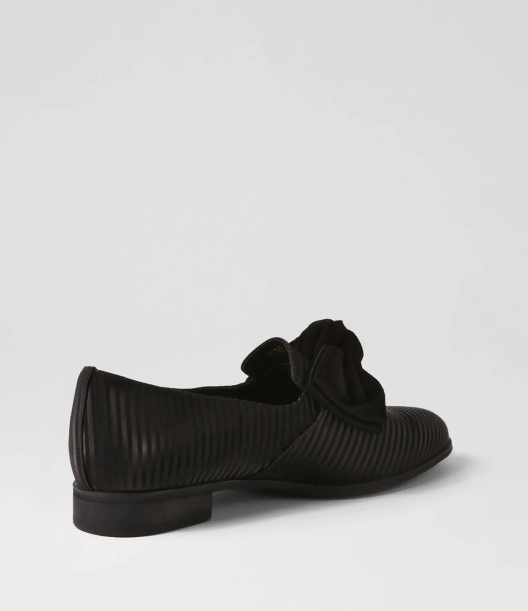 Shop Midas Shoes Gorden Black Stripe Leather Suede Flat Shoes
