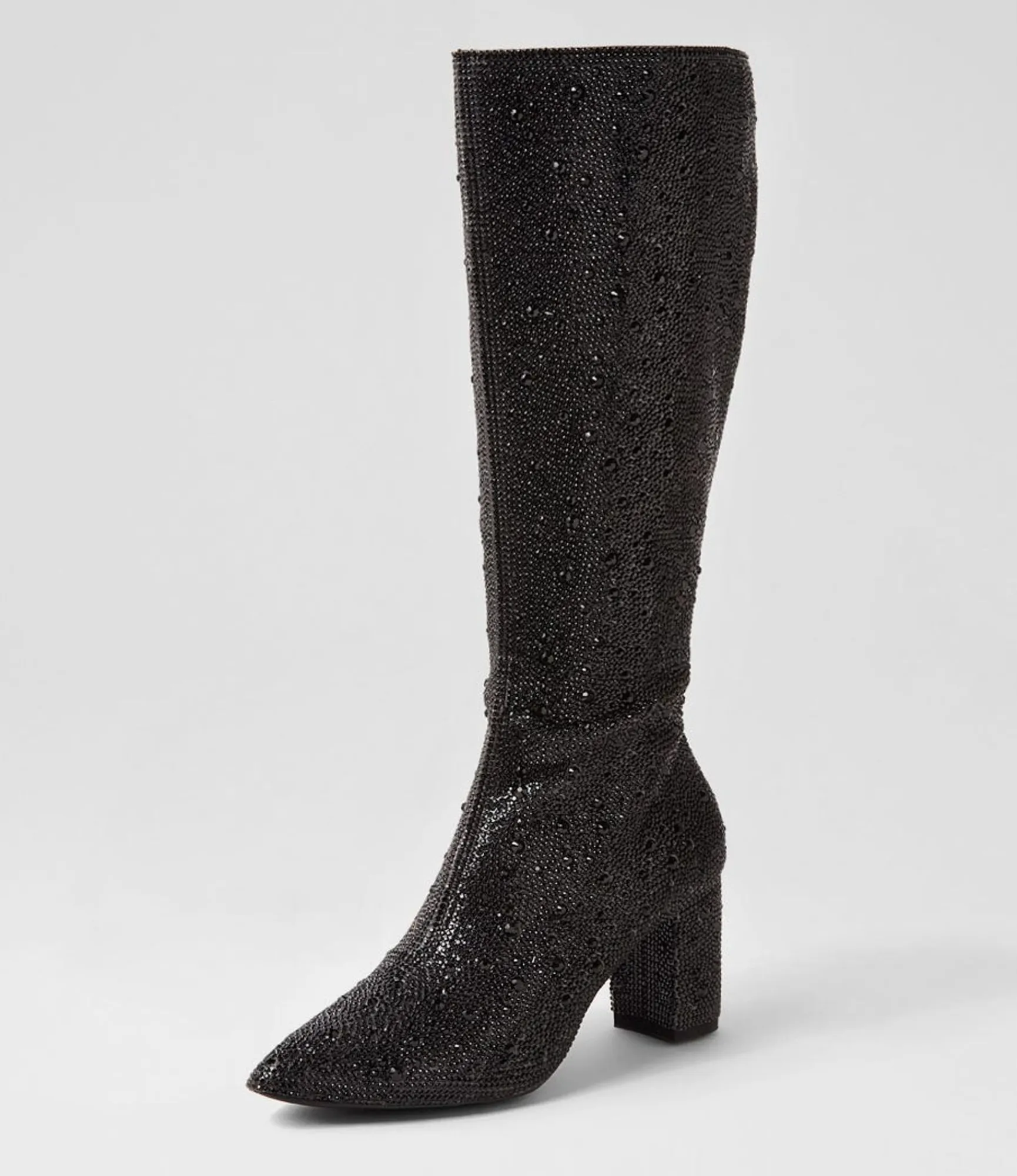 Flash Sale Midas Shoes Gorg Black Jewel Fabric Knee High Boots
