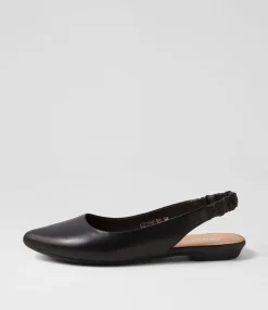 Fashion Midas Shoes Gossep Black Leather Flat Shoes