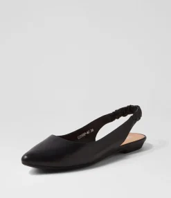Fashion Midas Shoes Gossep Black Leather Flat Shoes