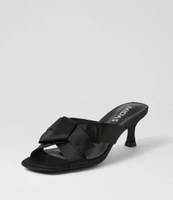 Cheap Midas Shoes Granger Black Satin Sandals