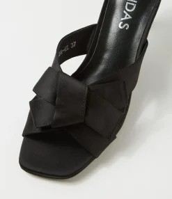 Cheap Midas Shoes Granger Black Satin Sandals