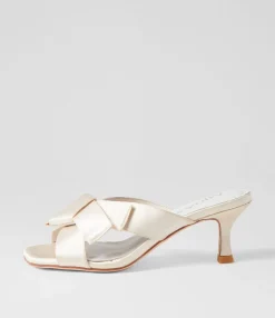 Best Midas Shoes Granger Cream Satin Sandals