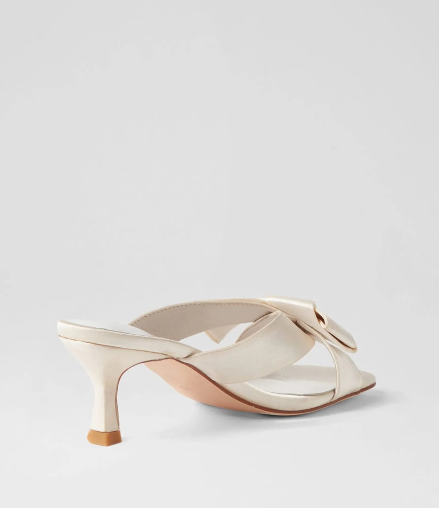 Best Midas Shoes Granger Cream Satin Sandals