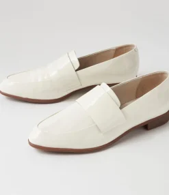 Best Sale Midas Shoes Granite Ivory Patent Leather Loafers