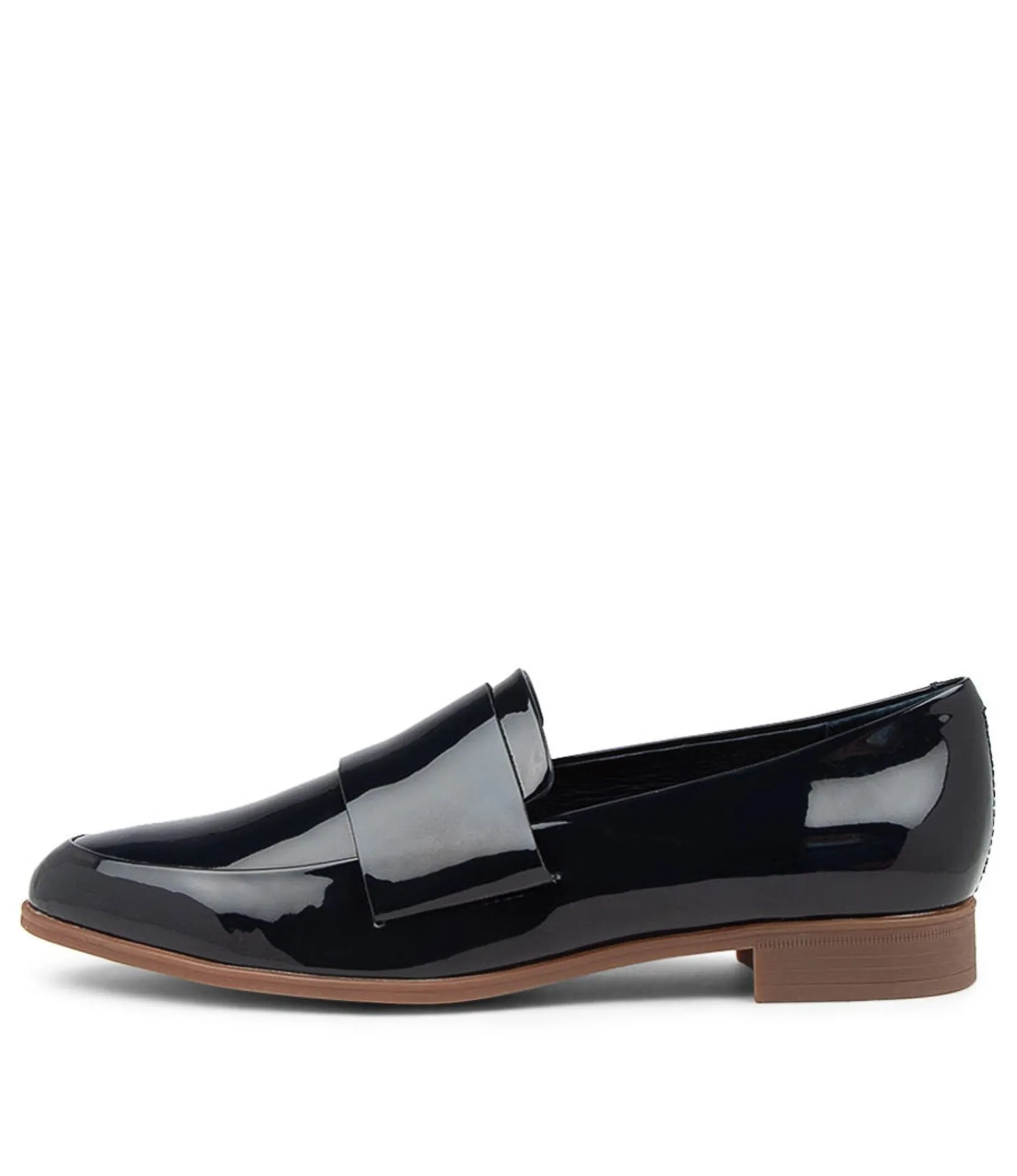 Fashion Midas Shoes Granite Navy Patent Leather Loafers