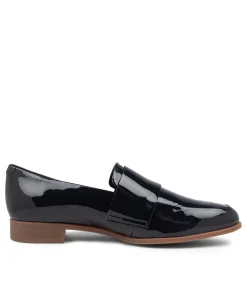 Fashion Midas Shoes Granite Navy Patent Leather Loafers