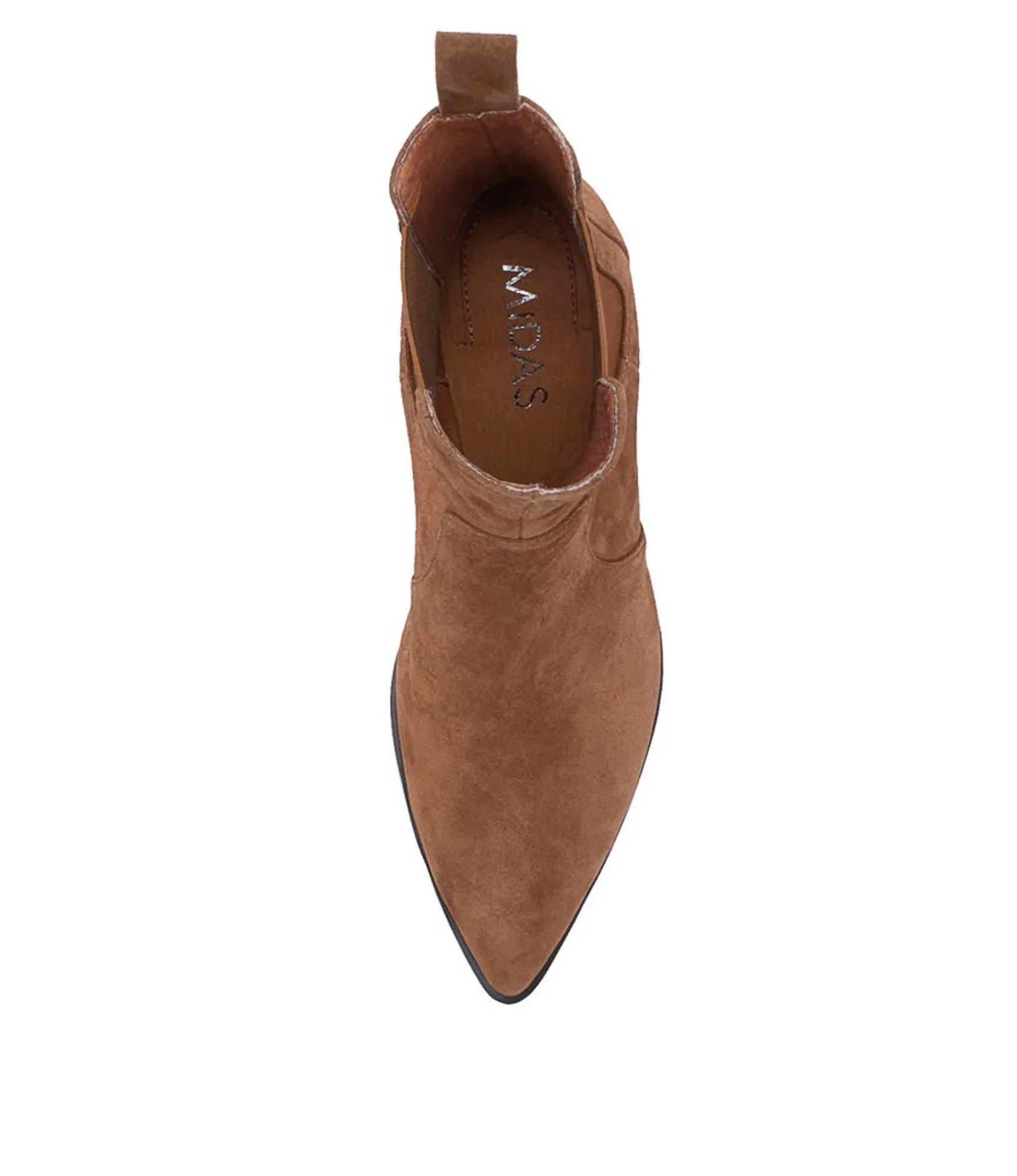 Outlet Midas Shoes Grasp Light Choc Suede Chelsea Boots