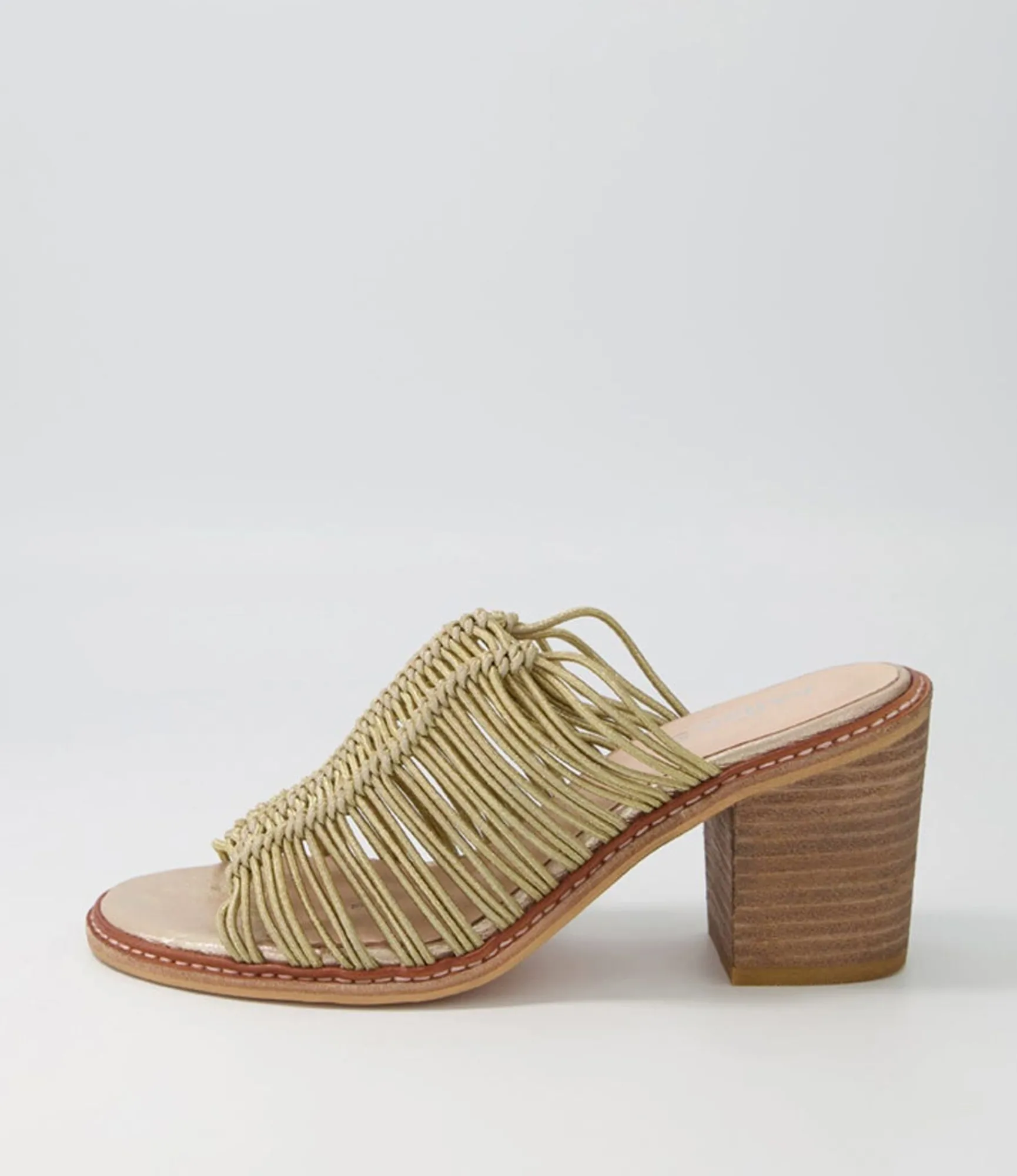Store Midas Shoes Grazi Gold Elastic Sandals