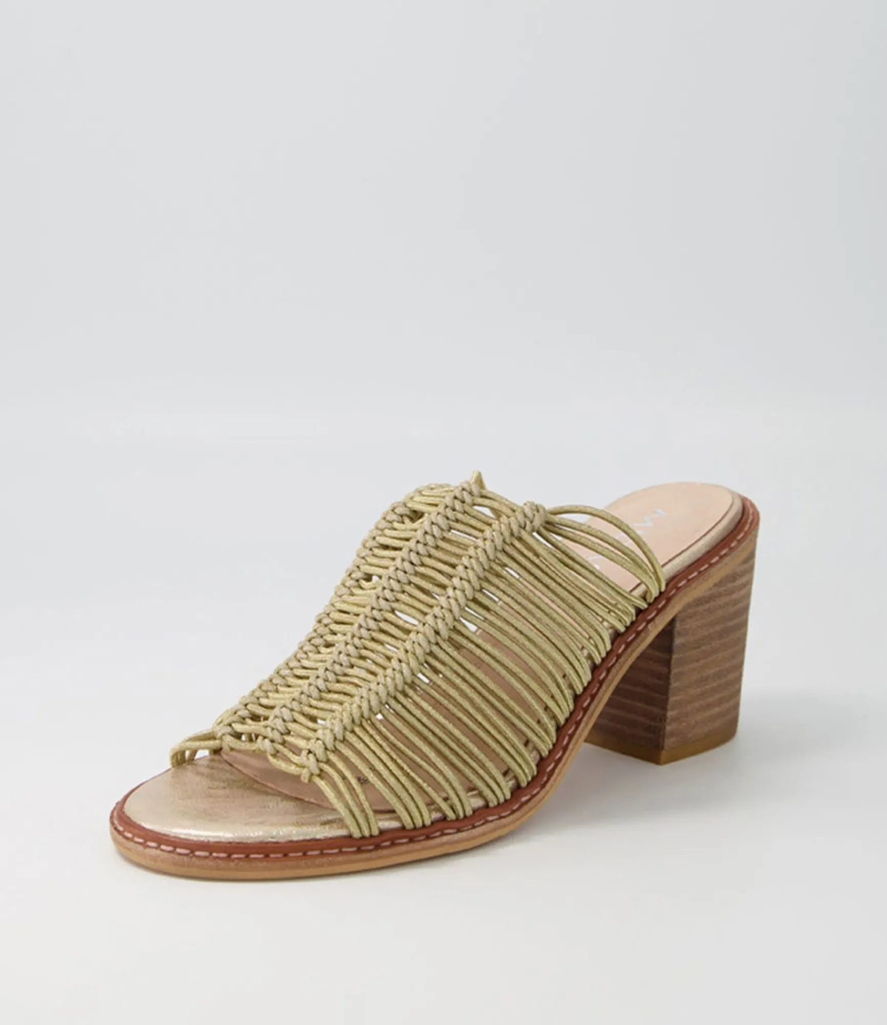 Store Midas Shoes Grazi Gold Elastic Sandals