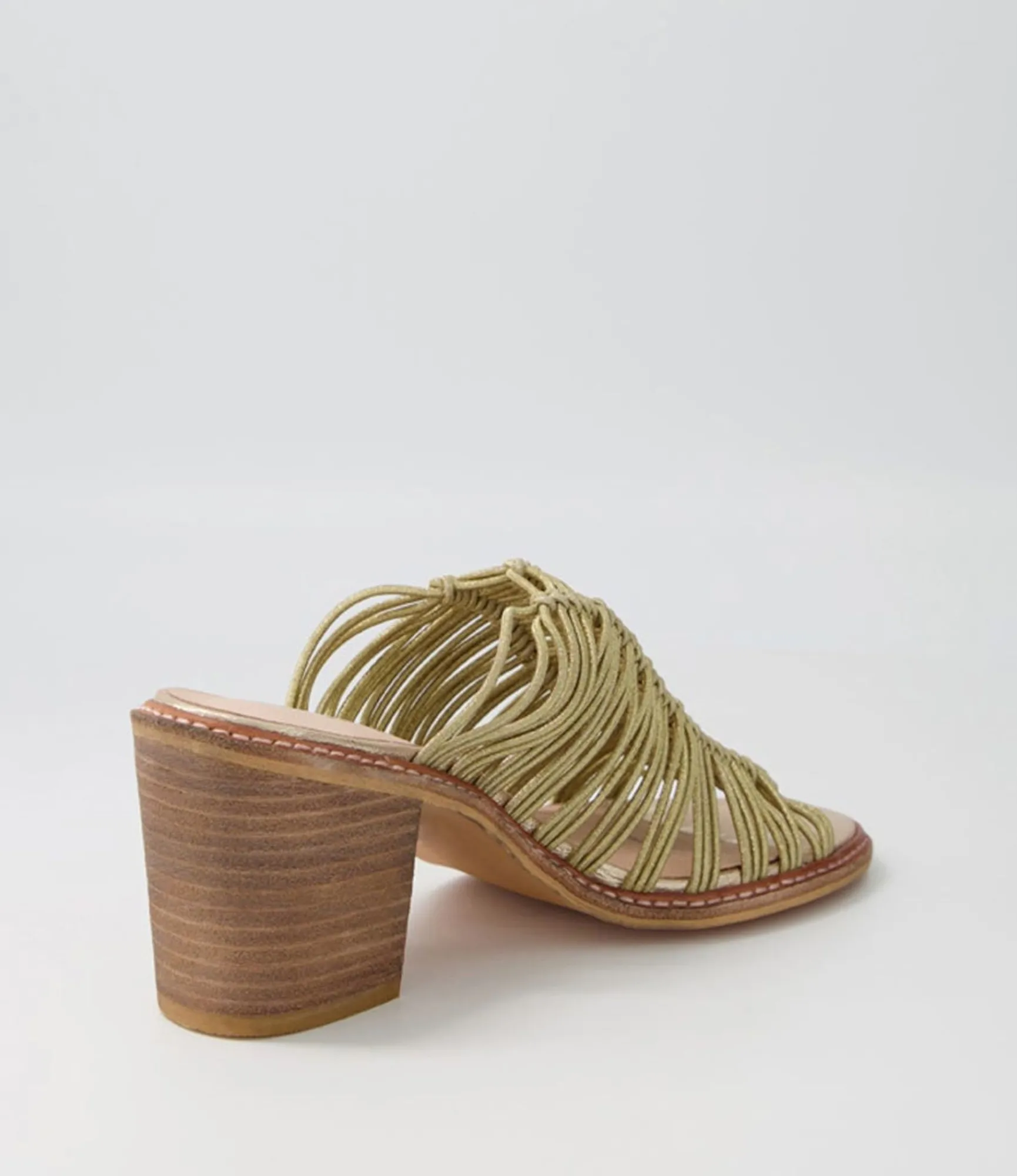 Store Midas Shoes Grazi Gold Elastic Sandals