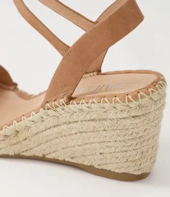 Fashion Midas Shoes Guenie Tan Leather Espadrilles