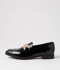 Fashion Midas Shoes Gummie Black Patent Leather Loafers