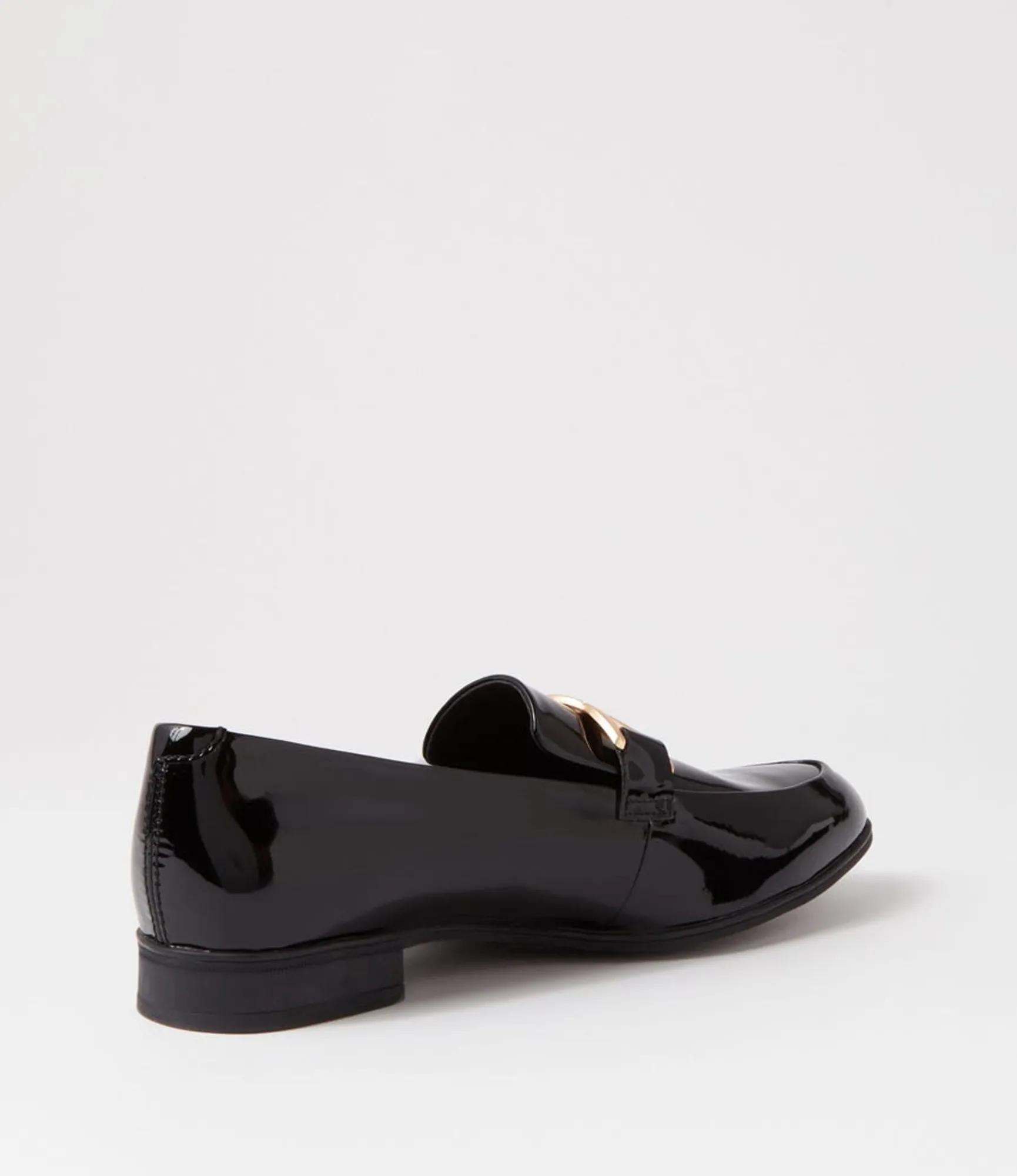 Fashion Midas Shoes Gummie Black Patent Leather Loafers
