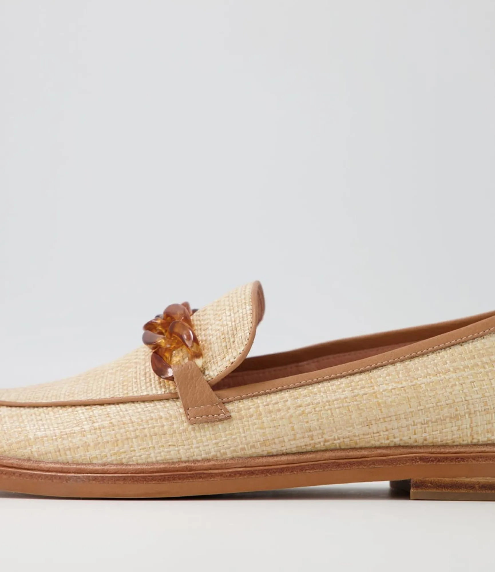 Cheap Midas Shoes Gusto Natural Woven Leather Loafers
