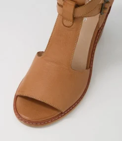 Shop Midas Shoes Gyla Dark Tan Leather Sandals