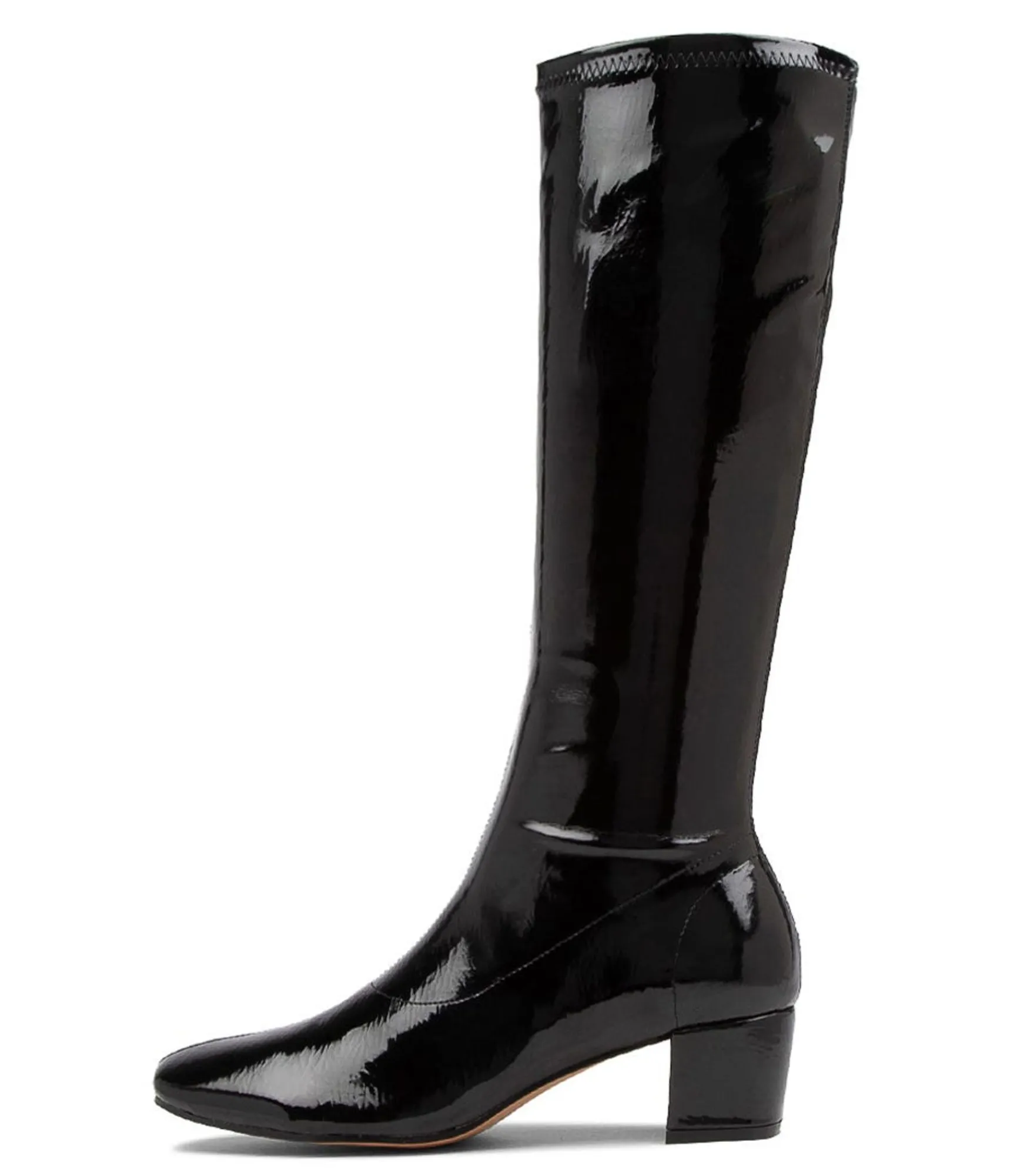 Cheap Midas Shoes Hailee Black Patent Synthetic Knee High Boots